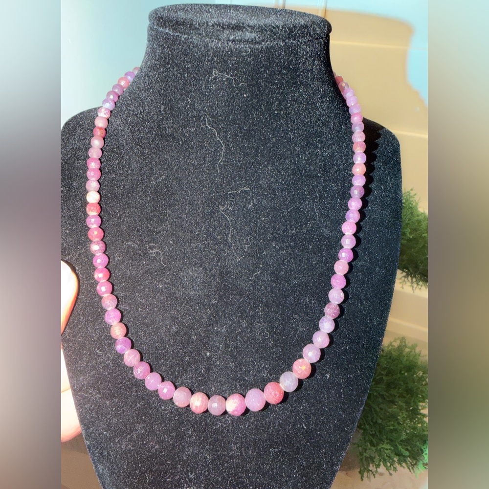 Jay King sterling silver faceted genuine ruby Necklace